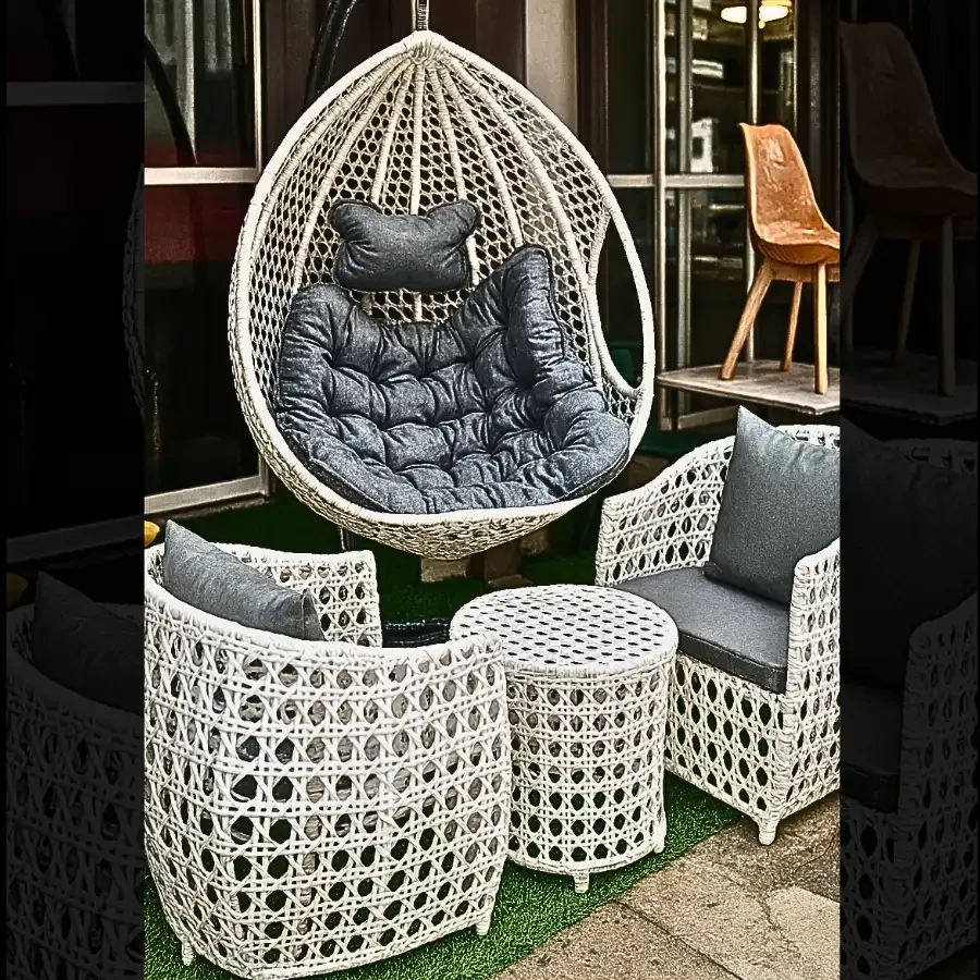 LunaWeave – Outdoor Egg Swing & Lounge Set by Imperium