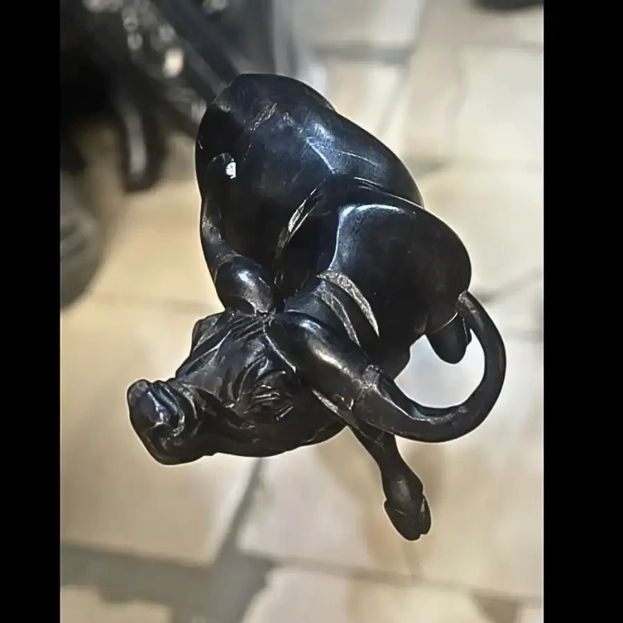 Ebony Titan – Handcarved Wooden Buffalo Sculpture by Imperium