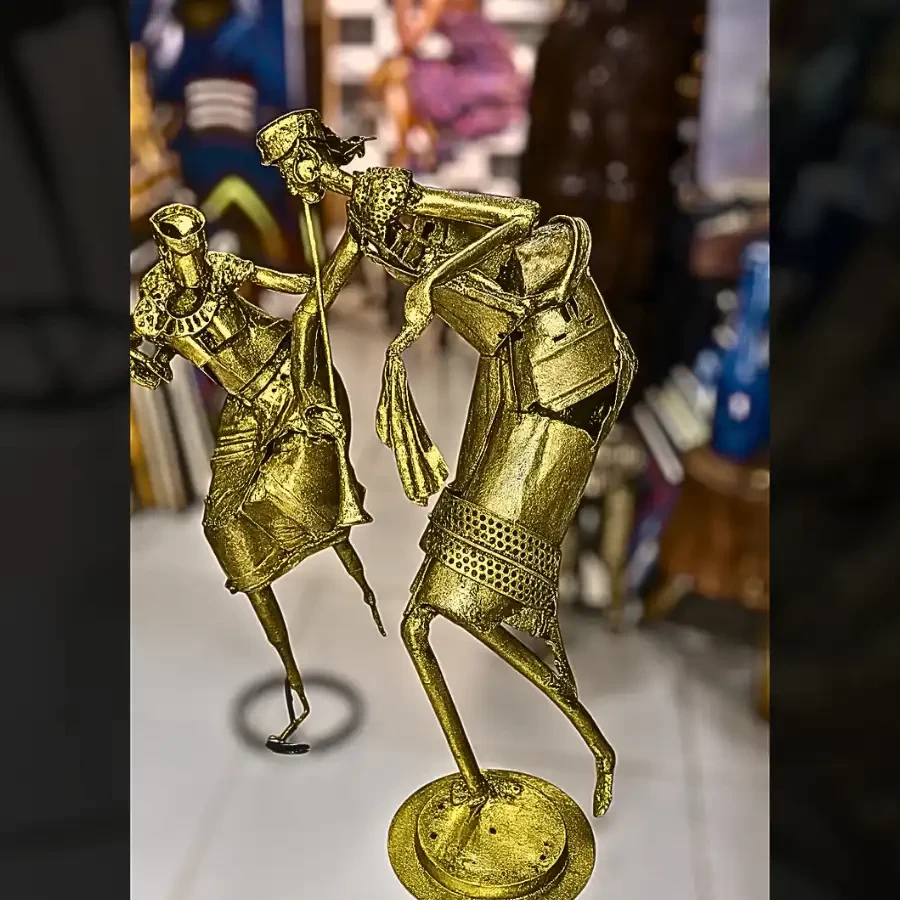 Golden Harmony – Handcrafted Male & Female Dance Figurines by Imperium