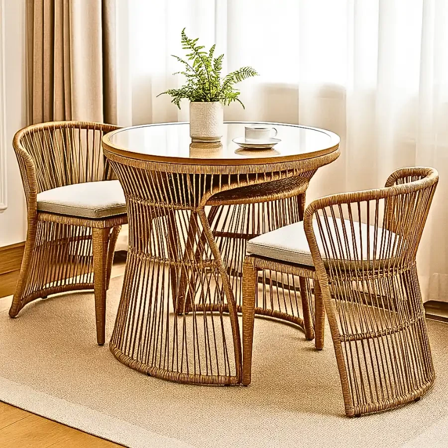 Imperium “Soleil” Woven Rattan Dining Set