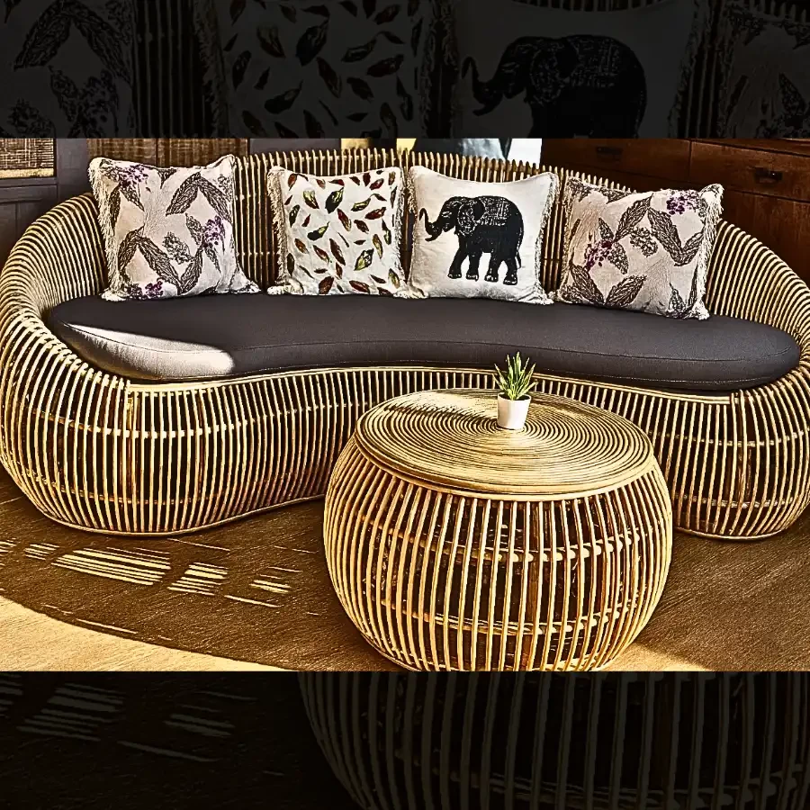 Imperium “Savana Curve” Modern Rattan Sofa Set