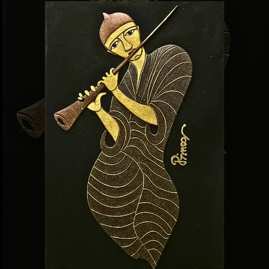 Imperium “Melody of the Flute” – African Musician Wall Art