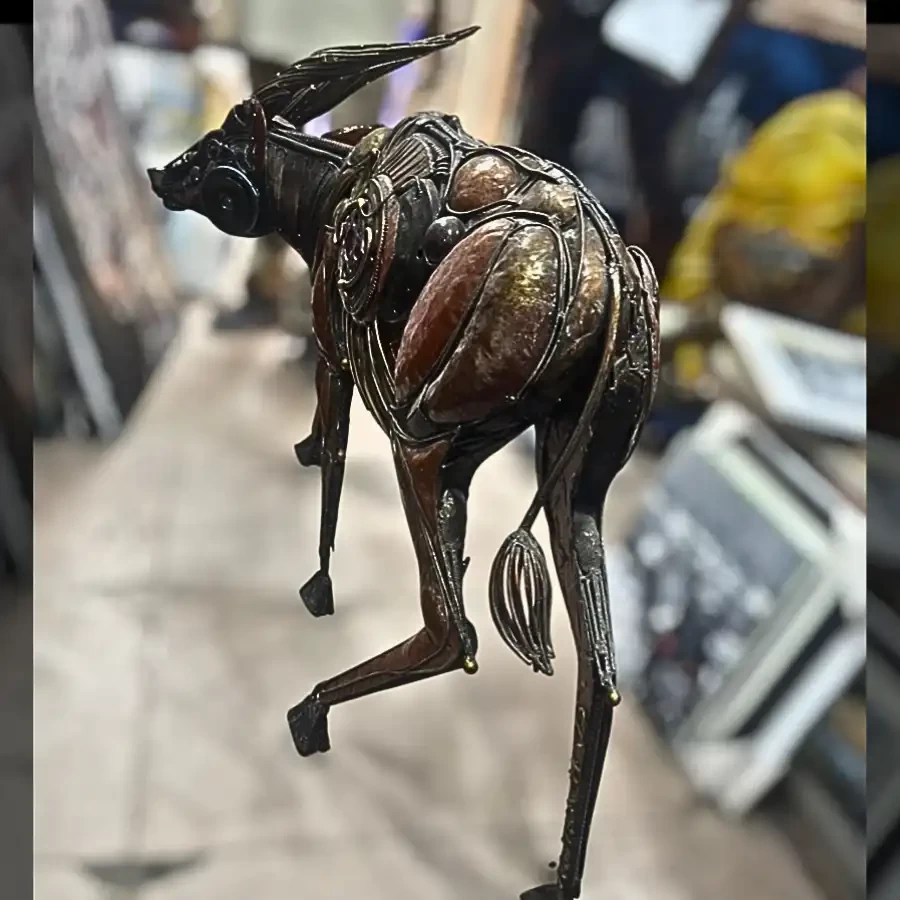 Aetherhorn – Futuristic Antelope Sculpture by Imperium